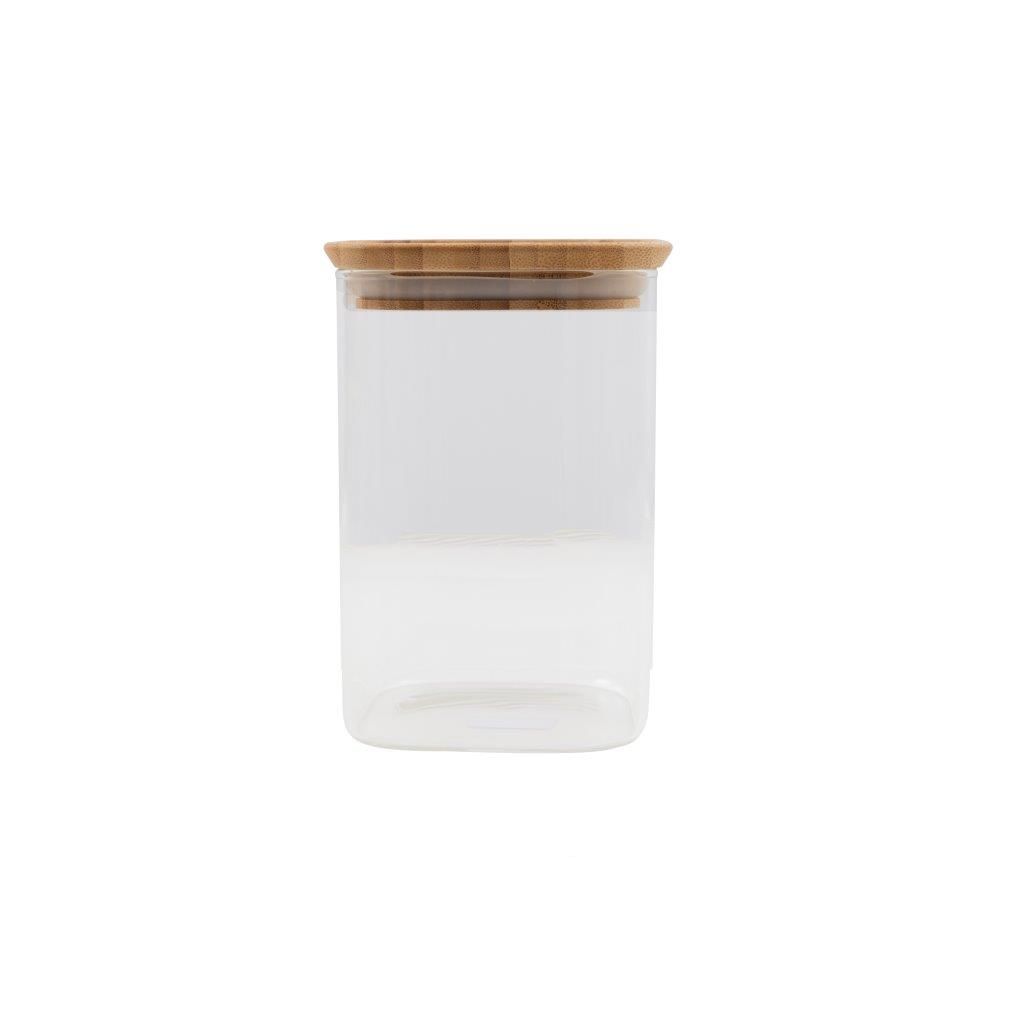 BOCAL VERRE COUVERCLE BAMBOU 800ML - Visuel 0